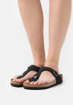 Birkenstock Gizeh Bfbc Earthy Vegan Regular - Pantuflas - Black