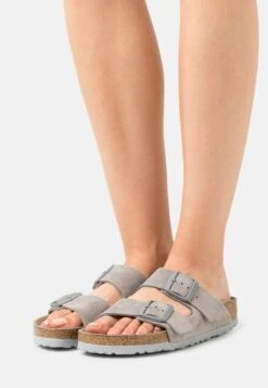 Birkenstock Arizona Sfb Vl Narrow - Pantuflas - Stone Coin