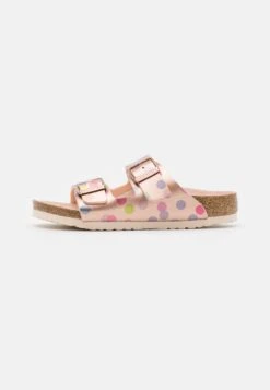 Birkenstock Arizona Kids Dots - Sandalias Planas - Electric Metallic/Opper
