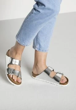 Birkenstock Arizona Nl Sfb Regular - Pantuflas - Silver