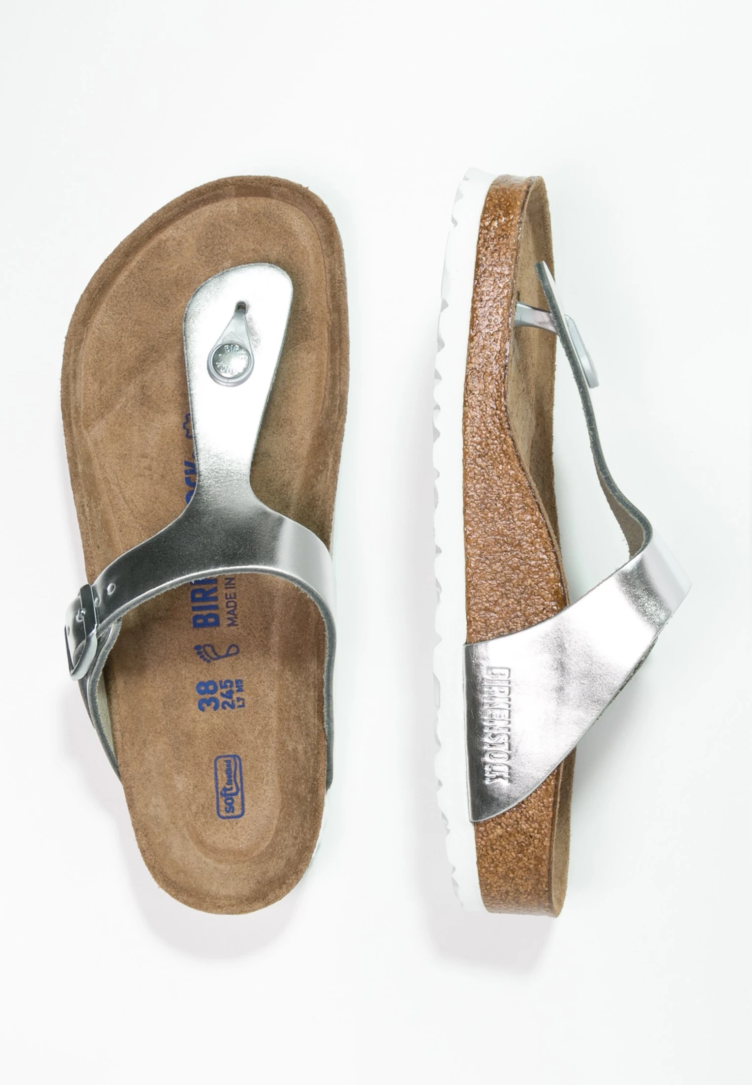 Birkenstock Gizeh Nl Sfb Regular - Sandalias De Dedo - Metallic Silver 3 Birkenstock Gizeh Nl Sfb Regular - Sandalias De Dedo - Metallic Silver - Imagen 3