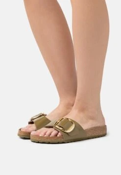 Birkenstock Madrid Big Buckle- Sandalias Planas - High Shine Mud Green