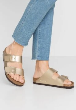 Birkenstock Arizona Bf Narrow - Pantuflas - Gold