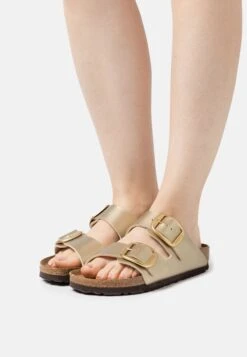 Birkenstock Arizona Big Buckle Narrow Fit - Pantuflas - Metallic Gold