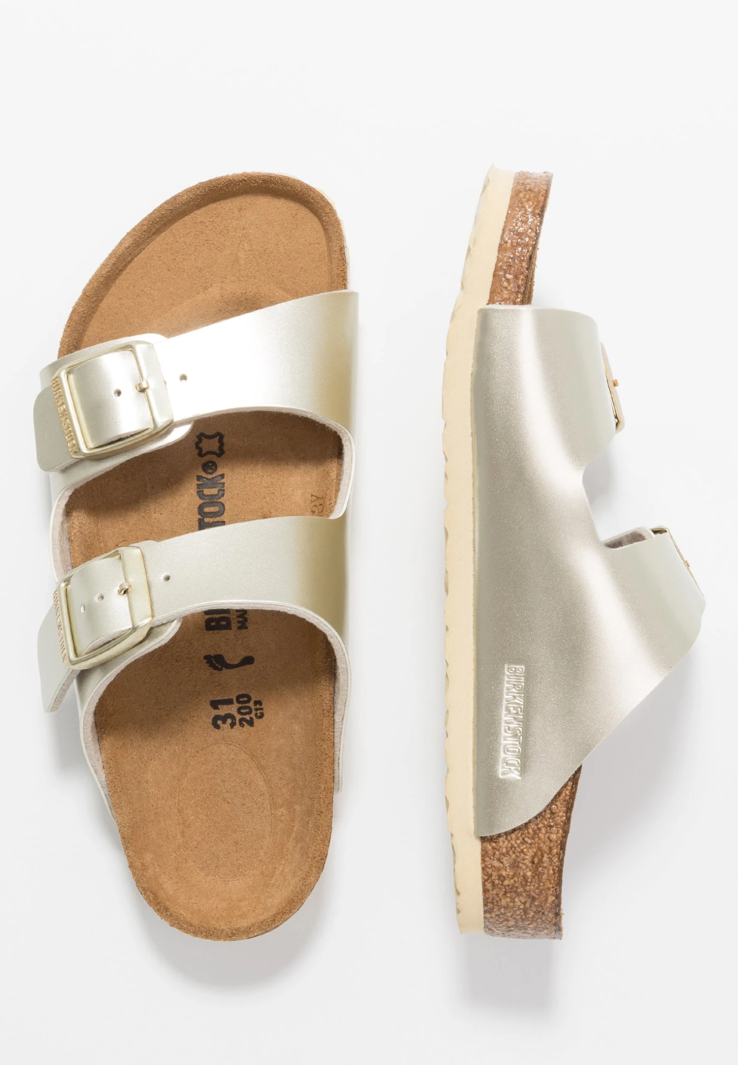 Birkenstock Arizona - Pantuflas - Electric Metallic Gold 1 Birkenstock Arizona - Pantuflas - Electric Metallic Gold