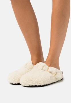 Birkenstock Boston Big BuckleLogo Regular - Pantuflas - Eggshell