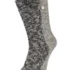 Birkenstock Box Slub 2 Pack - Calcetines Hasta La Rodilla - Black/Grey